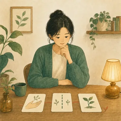 도움에서 경계를 지나 성장으로 이어지는 테라코타 물길을 살피는 따뜻한 수채화